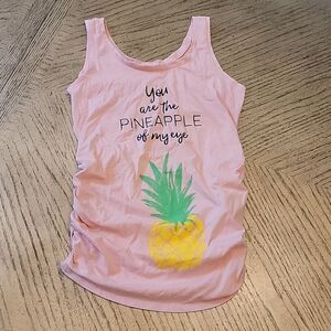 You are the pineapple of my eye maternity tank top XS Motherhood Maternity